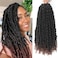 9 Packs Passion Twist Crochet Hair 14 Inch Pre Looped Crochet Passion Twist Hair Pre-twisted Passion Twist Hair Bohemian Passion Twist Crochet Braids Hair for Women Girls and Kids (14Inch,T1B/30)