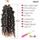 VIOLET Pre-twisted Passion Twist Crochet Hair 6 Inch 9 Packs Passion Twist Hair Pre Looped Ombre Blonde Short Passion Twist Hair Crochet Braids Hair Extensions（T27,6 Inch,9 Packs）