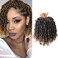 VIOLET Pre-twisted Passion Twist Crochet Hair 6 Inch 9 Packs Passion Twist Hair Pre Looped Ombre Blonde Short Passion Twist Hair Crochet Braids Hair Extensions（T27,6 Inch,9 Packs）