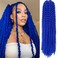 Passion Twist Hair 30 Inch Water Wave Crochet Hair 2 Pack Blue Passion Twists Braiding Hair Long Bohemian Braids Hair Synthetic Extensions (30Inch Blue) &hellip;