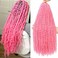 Passion Twist Hair 18Inch 1 Packs Water Wave Crochet Hair for Black Women (18 Inch (Pack of 1), Pink) &hellip;