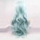 xiweiya Long Mint Green Wigs Long Body Wavy Synthetic Blue Green Lace Front Wig Heat Resistant Fiber Hair Replacement Full Wig For Women 13x3 Lace Wig 24inch