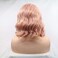 xiweiya Rose Gold Pink Lace Front Wigs Short Curly Synthetic Wigs Heat Resistant Cosplay Hair Halloween Party Wigs Drag Wig Soft Replacement Full Wigs 14 Inches