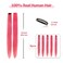Winsky Pink Hair Extensions Clip in Human Hair - Clip on Colored Girls Hair Extensions Women Beauty 5 Pieces/Set (18inch,Pink)