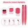 Winsky Pink Hair Extensions Clip in Human Hair - Clip on Colored Girls Hair Extensions Women Beauty 5 Pieces/Set (18inch,Pink)