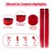 Winsky Red Hair Extensions Clip in Human Hair - 100% Straight Party Highlights Clip on Colored Hair Extensions 5 Pieces/Set (18inch,Red)