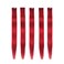 Winsky Red Hair Extensions Clip in Human Hair - 100% Straight Party Highlights Clip on Colored Hair Extensions 5 Pieces/Set (18inch,Red)