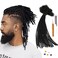 Permanent Loc Extensions Human Hair 8inch 30 Strands 0.6cm Real Human Hair Dreadlock Extensions for Men Women Kids Natural Black Dread Extensions Human Hair