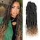 BOHOBABE Faux Locs Crochet Hair 18 Inch, Boho Soft Crochet Locs with Curly Ends, Long Bohemian Goddess Locs Crochet Braids for Black Women (6 Packs, T27)