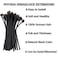 Loc Extension Human Hair 0.4cm Width 6inch 40 Strands 100% FUll Handmade Permanent Dreadlock Extension Human Hair for Women/Men/Kids Can Be Dyed Bleached Curled (Width 0.4cm Natual Black)