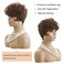 MOONSHOW Short Pixie Wigs for Black Women Auburn Red Short Pixie Cut Wig Synthetic Short Haircut Wigs Natural Pixie Wigs for Black Women Auburn Red Short Curly Wigs for Women(Auburn Red)