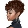 MOONSHOW Short Pixie Wigs for Black Women Auburn Red Short Pixie Cut Wig Synthetic Short Haircut Wigs Natural Pixie Wigs for Black Women Auburn Red Short Curly Wigs for Women(Auburn Red)
