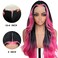 Pink Highlight Wig Lace Front Wigs Synthetic Body Wave Wig Wear and Go 13x4x1 T-part Lace Middle Part Synthetic Wigs 28 Inch Pre-Plucked HD Glueless Lace Front Wig for Women