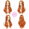 Ginger Wavy Wigs for Women - Long, Heat Resistant, Synthetic Orange Wig for Daily Cosplay and Party