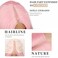 AISI HAIR Pink Wig for Women, Long Wavy Lace Hairline Middle Part Synthetic Wig for Daily Party-26 Inch