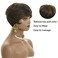 Short Pixie Cut Wigs for Black Women Straight Short Wigs for Black Women Short Ombre Auburn/Black Pixie Wigs Mushroom Wig for Women Brown Pixie Cut Wig for 40 to 50's 60 's Women (1B/30)