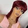 Fashion 99j Burgundy Mullet Pixie Cut Wigs Human Hair Straight Pixie Straight Pixie Human Hair Wigs With Bangs Red Colored Mullet Wig Human Hair For Black Full Machine Made Brazilian Remy Hair Wig