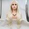 Platinum Blonde 13x4 Lace Front Wigs Body Wave Natural Hair Heat Resistant Fiber Hair Synthetic Lace Wigs for Fashion Women (24 Inch, 60/lace front wig) Brand