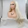 Platinum Blonde 13x4 Lace Front Wigs Body Wave Natural Hair Heat Resistant Fiber Hair Synthetic Lace Wigs for Fashion Women (24 Inch, 60/lace front wig) Brand