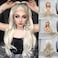Platinum Blonde 13x4 Lace Front Wigs Body Wave Natural Hair Heat Resistant Fiber Hair Synthetic Lace Wigs for Fashion Women (24 Inch, 60/lace front wig) Brand