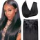 Seamless Clip in Hair Extensions Real Human Hair Straight Brazilian Virgin Human Hair Clip in Extensions for Women 8Pcs PU Clip in Remy Hair Skin Weft 18Clips 120g 18inch Natural Black