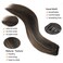 Straight Clip In Hair Extensions Real Human Hair 8Pcs Clip In Balayage Dark Brown to Chestnut Brown Human Hair Extensions with 18Clips Lace Weft 120g 20inch