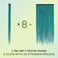 8PCS Clip in Dreadlock Extensions, 24 inch Synthetic Clip-in Dreads Extensions Handmade Soft Thin 0.6cm Width Dreadlocks(green, Clip-in 32 Strands)
