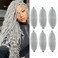 Afro Twist Hair 6Packs Springy Afro Twist Hair Synthetic Marley Crochet Braiding Hair (16 Inch (Pack of 6), Grey) &hellip;
