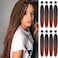 Liang Dian Braiding Hair Pre Stretched Ombre 30 Inch 8 Packs Synthetic Crochet Braids Hot Water Setting Professional Soft Yaki Texture Synthetic Hair Extensions(1B/350)