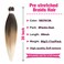 Unionbeauty Pre Streched Braiding Hair 30 Inch 8 Packs Ombre Brown Blonde Long Brading Hair Soft Yaki Texture Easy Braid Hair for Braids Hot Water Setting Synthetic Crochet Hair Extensions (1B27613#)