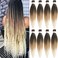 Unionbeauty Pre Streched Braiding Hair 30 Inch 8 Packs Ombre Brown Blonde Long Brading Hair Soft Yaki Texture Easy Braid Hair for Braids Hot Water Setting Synthetic Crochet Hair Extensions (1B27613#)