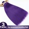 Umylar Pre stretched Braiding Hair 16 '' Braiding Hair Extensions Hot Water Setting Synthetic Hair Pre Stretched Crochet Braids Hair Yaki Texture(3 Packs,Purple#）
