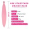 Pink Braiding Hair Pre Stretched - 28 Inch 3 Pack Long Braid Hair Extensions for Women Box Braids Hair Yaki Texture Professional Synthetic Softness Knotless Easy to Install