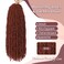 6 Packs Copper Red 24 Inch Butterfly Locs Crochet Hair Pre Looped Soft Ginger Distressed Locs Braids Hair for Black Women(24inch,#350)