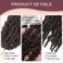 24 inch Butterfly Locs Crochet Hair Distressed Faux Locs Pre Looped Crochet Hair for Black Women 6 Packs Long Butterfly Soft Locs Hair Extension(24inch,#4)