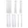 SWACC 7 Pcs Full Head Party Highlights Clip on in Hair Extensions Colored Hair Streak Synthetic Hairpieces (22-Inch Straight, White)