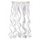 SWACC 7 Pcs Full Head Party Highlights Clip on in Hair Extensions Colored Hair Streak Synthetic Hairpieces (20-Inch Curly, White)