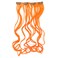 SWACC 7 Pcs Full Head Party Highlights Clip on in Hair Extensions Colored Hair Streak Synthetic Hairpieces (20-Inch Curly, Orange)