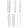 SWACC 7 Pcs Full Head Party Highlights Clip on in Hair Extensions Colored Hair Streak Synthetic Hairpieces (22-Inch Straight, Silver)