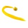 SWACC 12 Pcs Straight One Color Party Highlights Clip on in Hair Extensions Colored Hair Streak Synthetic Hairpieces (Yellow)
