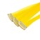 SWACC 12 Pcs Straight One Color Party Highlights Clip on in Hair Extensions Colored Hair Streak Synthetic Hairpieces (Yellow)