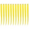 SWACC 12 Pcs Straight One Color Party Highlights Clip on in Hair Extensions Colored Hair Streak Synthetic Hairpieces (Yellow)
