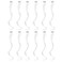 SWACC 12 Pcs Curly Wavy One Color Party Highlights Clip on in Hair Extensions Colored Hair Streak Synthetic Hairpieces (White)