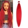 Red Pre Stretched Braiding Hair 26 Inch Red Braiding Hair Extensions Hot Water Setting Crochet Box Braids Hair (26 Inch (Pack of 1), Red)
