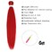 Liang Dian Pre-Stretched Braiding Hair 28 Inch 8 packs Hot Water Setting Synthetic Hair Crochet Braiding Hair Extension (Red)