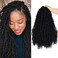 4 Packs Pre-twisted Passion Twists Synthetic Crochet Braids 18 inch Black Pre-looped Spring Bomb Crochet Hair Extensions Fiber Fluffy Curly Twist Braiding Hair (1B#, 18 Inch (Pack of 4))