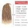 Leeven Ombre Blonde 12 Inch Pretwisted Passion Twist Hair 8 Packs Pre Looped Short Passion Twist Curly Ends Synthetic Bohemian Braids Crochet Hair Extensions for Black Women(12Strands/Pack #T27/613)