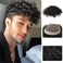 Zakya Curly Real Human Hair Toupee for Men - 20mm Curly Mens Hair System Replacement - 6 * 8in