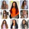 LIYATE Brown Boho Box Braids Crochet Hair for Women 18 Inch 7 Packs Bohemian Crochet Braids with Curly Ends Goddess Box Braids Crochet Braiding Hair Extensions, P4/30