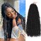 ZRQ Butterfly Locs Crochet Hair 20 Inch Distressed Faux Locs Pre-looped Crochet Braids Synthetic Soft Locs For Women Extensions (6 Pack 1B#)
